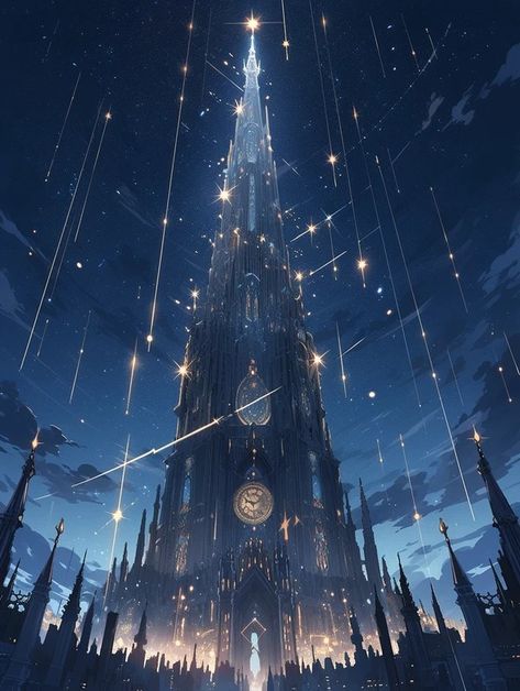 Moon Kingdom Aesthetic, Castle In Space, Astral Temple, Celestial Castle, Fantasy Astronomy, Night Kingdom, Star Kingdom, Celestial Kingdom, Fantasy Star