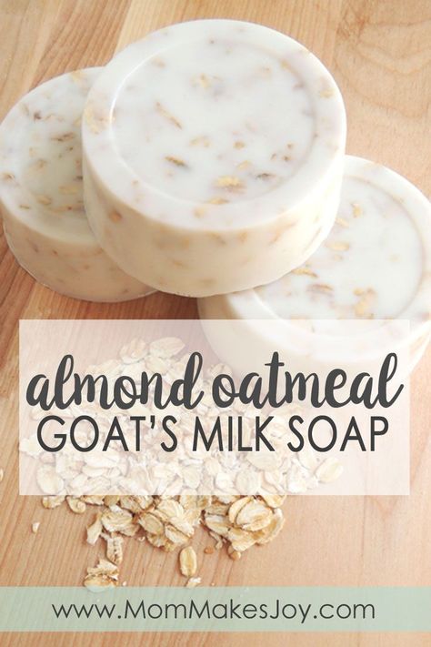 Soap Without Lye, Goat Milk Soap Recipe, Make Your Own Soap, Almond Oatmeal, Milk Soap Recipe, How To Make Soap, Savon Diy, Diy Soap Bars, Easy Soap Recipes