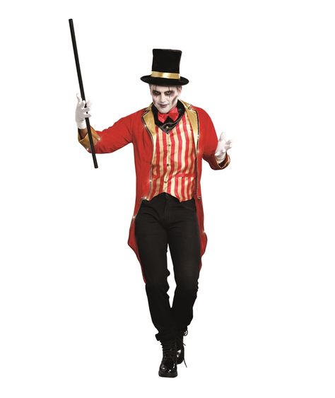 Freak Show Ring Leader Adult Mens Costume - 345546 Circus Ring, Circus Man, X Men Costumes, Ringmaster Costume, White Halloween Costumes, Ring Leader, Movie Character Costumes, Halloween Circus, Mens Halloween