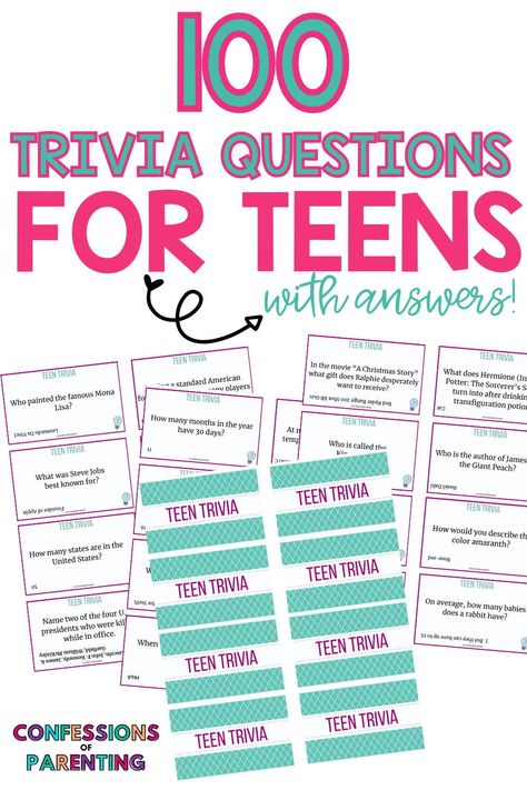 Fun Trivia Questions And Answers For Teens, Trivia For Middle Schoolers, Middle School Trivia Questions, Bible Trivia Questions And Answers For Teens, Teen Trivia Questions And Answers, Jepordy Game Questions, Trivia Questions And Answers For Teens, Trivia Games For Kids, Questions For Teens