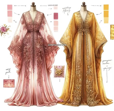 Dorne Inspired Dresses, Arabian Women Fashion, Arabic Style Fashion, Arabian Nights Dress, Arab Clothing, Arabian Fashion, Empress Dress, Moroccan Kaftan Dress, Arabian Princess