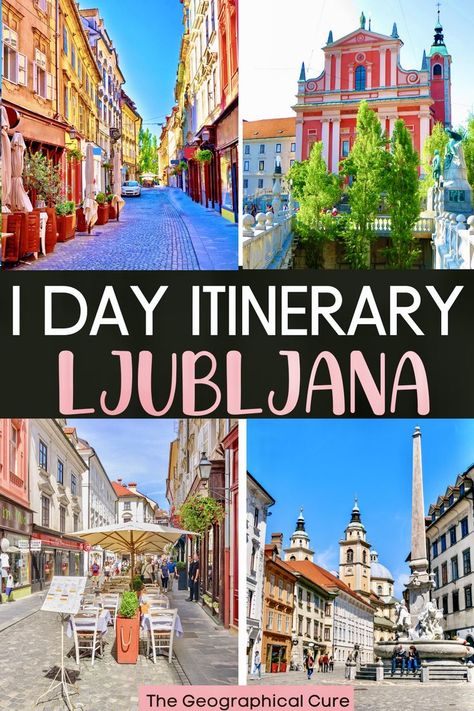 One Day In Ljubljana Slovenia Ljubljana Instagram Spots, Ljubljana Aesthetic, Travel Slovenia, Croatia Zagreb, 1 Day Trip, Europe 2024, European Road Trip, Slovenia Travel, Instagram Places