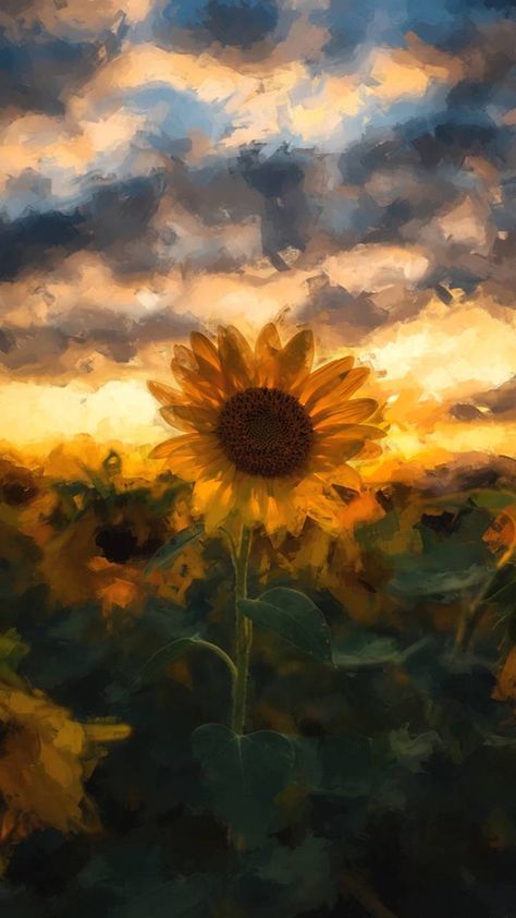 Sunflower Painting Wallpaper, Sunflower Aesthetic Painting, Aesthetic Sunflower Drawing, Cute Sunflower Wallpaper Iphone, Sunflower Aesthetic Drawing, Sunflower Background Aesthetic, Sunflower Art Aesthetic, Yellow Aesthetic Painting, Vintage Sunflower Aesthetic Wallpaper