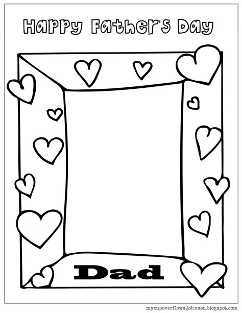 Happy Father's day frame with place to draw dad's picture Happy Fader Day, Fathers Day Frames From Kids, Fathers Day Kindergarten Crafts, Fatherday Craft Ideas Preschool, Happy Fathers Day Craft, Fathers Day Worksheets For Kids, Father’s Day Activities, Father's Day Worksheet, Father Days Craft Ideas