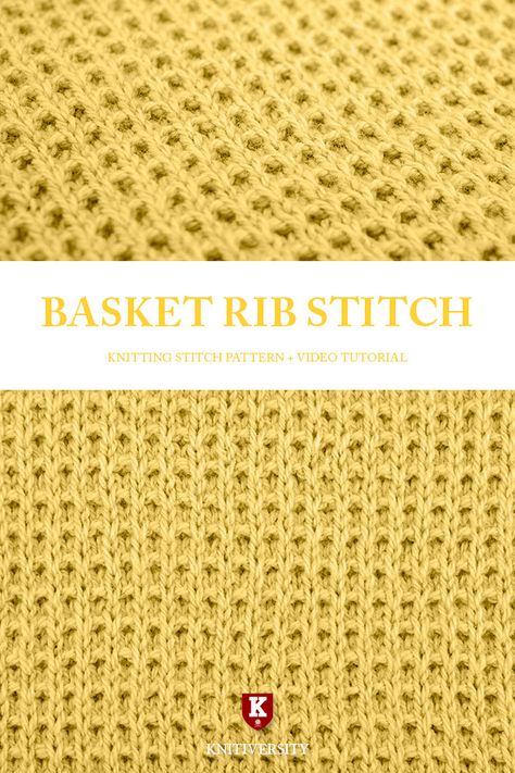 Waffle Knitting Pattern, Waffle Knit Stitch Pattern, Waffle Stitch Knitting Pattern, Waffle Stitch Knit, Waffle Knit Pattern, Basket Stitch Knitting, Knit Ribbing Stitch Patterns, Textured Knitting Stitches, Knitting Scraps