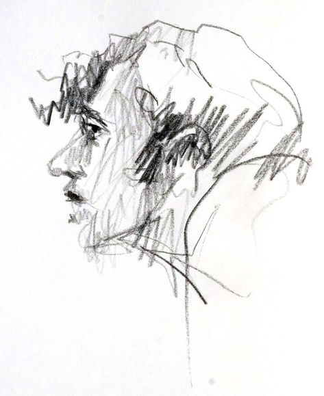 Ink Face Drawing, Pen And Ink Portraits, Drawing The Face, Silhouette Drawings, Sketch People, Art Du Croquis, Abstract Sketches, 그림 낙서, Charcoal Sketch