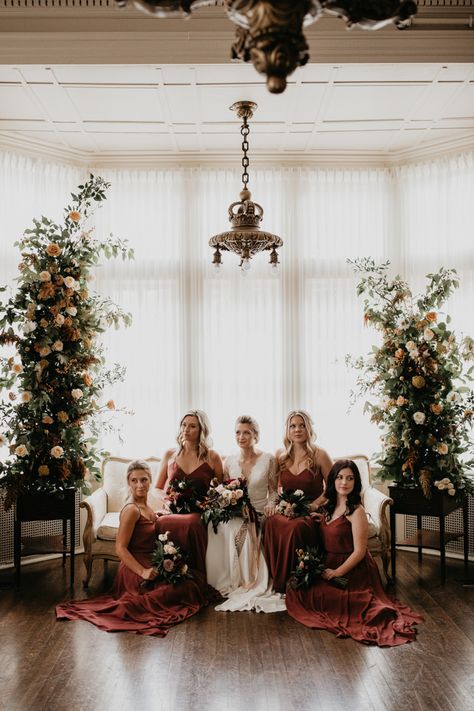 Romantic is an Understatement When Describing This Pittsburgh Wedding at the Mansions on Fifth | Junebug Weddings Autumn Mansion, Blair Wedding, Wedding Impossible, Romantic Bridesmaid Dresses, Wedding Autumn, Wedding Aesthetics, Asking Bridesmaids, Gold Bridesmaid Dresses, Themed Weddings