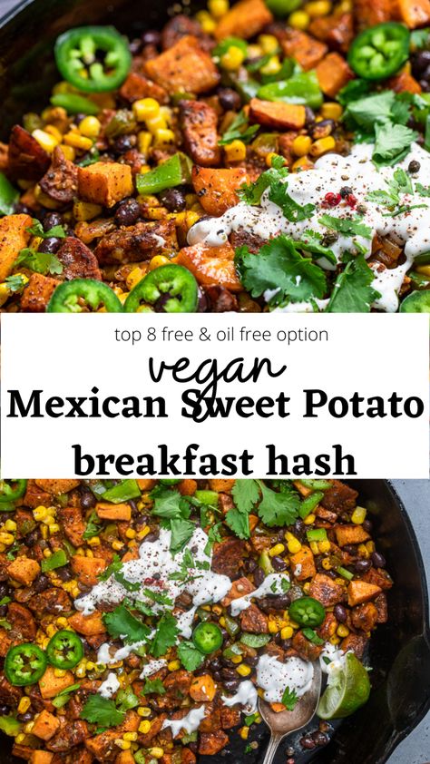 Sweet Potato Breakfast Recipes, Mexican Sweet Potato, Breakfast Hash Recipes, Mexican Sweet Potatoes, Sweet Potato Breakfast Hash, Potato Hash Recipe, Woman Eyes, Potato Breakfast, Veggie Breakfast