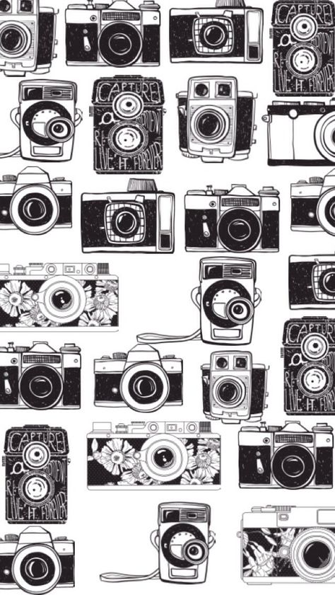 Cámaras Camera Background Wallpapers, Fotocamere Vintage, Camera Tattoos, Camera Wallpaper, Camera Drawing, Camera Art, Wallpaper Pastel, Wallpaper Vintage, Twilly