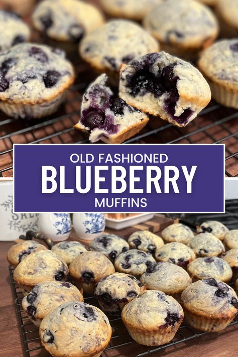 Simple recipe for homemade blueberry muffins from scratch!  This basic recipe only uses 6 baking ingredients that you probably already have on hand. You can also mix it all together in one bowl and make the muffins without a stand mixer. These muffins also freeze well! Homemade Chocolate Chip Pancakes, Easy Homemade Blueberry Muffins, Blueberry Muffins From Scratch, Homemade Blueberry Muffin Recipe, Muffins From Scratch, Homemade Blueberry Muffins, Scratch Cooking, Homemade Chocolate Chips, Muffin Recipes Blueberry