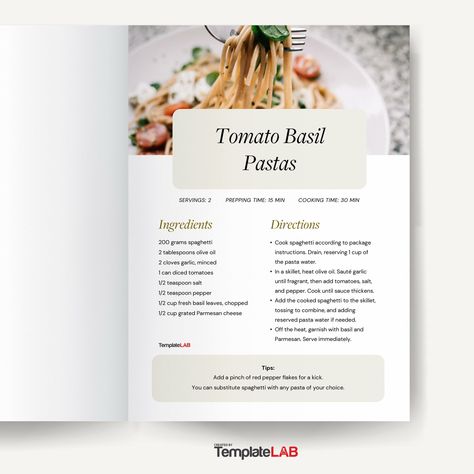 42 Perfect Cookbook Templates [+Recipe Book & Recipe Cards] Recipe Page Aesthetic, Recipe Book Layout Design, Recipe Book Design Templates, Recipe Book Layout, Cookbook Design Layout, Recipe Card Design, Cookbook Pages, Recipe Format, Book Design Templates