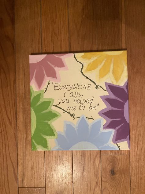 Mother’s Day Diy Paintings, Mothers Day Gift Painting, Simple Canvas Paintings With Quotes, Mothers Day Gift Ideas Painting, Mothers Day Crafts Painting, Mother’s Day Painting Ideas Butterfly, Paintings For Mom Easy, Easy Canvas Painting Gift Ideas, Mother's Day Artwork Paintings