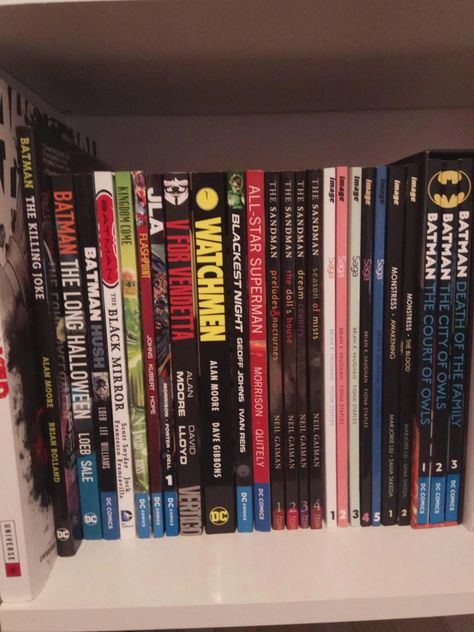 Comics Bookshelf, Comic Bookshelf, Spiderman Room Decor, Spiderman Room, Dc Comics Collection, Collection Room, Comic Book Collection, Star Wars Film, Geek Life