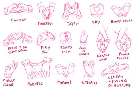 How To Draw A Hand Doing A Heart, Hand Heart Reference Drawing, Heart Hands Art Reference, Hand Heart Pose Drawing, How To Draw Hands Making A Heart, Making A Heart With Hands Pose, Hand Holding Heart Reference, How To Draw Heart Hands, Heart Hands Reference