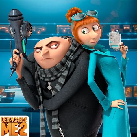 Gru and Lucy Wilde Despicable Me 2 Lucy, Lucy Despicable Me, Gru Costume, Gru And Lucy, Despicable Me Gru, Despicable Me Costume, Lucy Wilde, Diy Minions, Benjamin Bratt