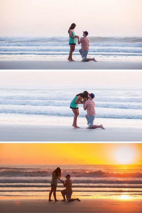 He proposed before the most incredible sunset over the beach, and the full proposal story has us swooning. <3 Sunset Beach Proposal, Beach Proposal Ideas, Beach Proposal, Ways To Propose, Top Wedding Trends, About Relationships, Marriage Proposal, Sunrise Beach, My Dream Came True