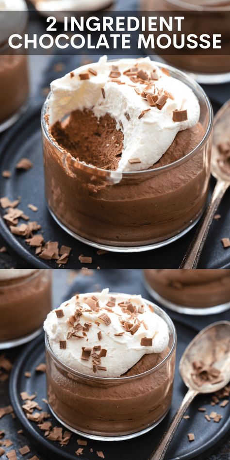 Simple Chocolate Mousse Recipe, Eggless Chocolate Mousse, Mousse Recipes Easy, Chocolate Mousse Desserts, Easy Chocolate Mousse, Chocolate Deserts, Raw Eggs, Cake Mug, Chocolate Mousse Recipe