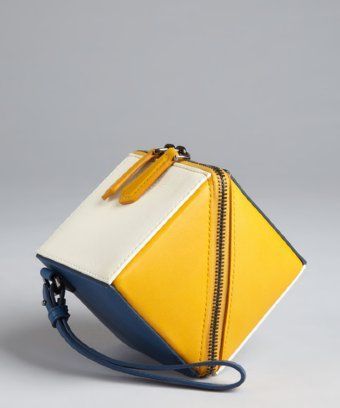 Novelty Bags, Unique Bags, Yellow And Blue, Stylish Bag, Diy Bag, Leather Design, Leather Working, Blue Leather, Bag Pattern