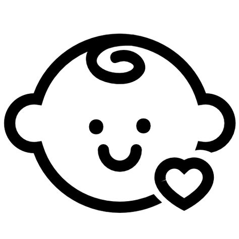 Baby head with a small heart outline free icon Small Heart Outline, Baby Name Generator, Baby Icon, Baby Logo, Heart Outline, Rock Baby, Baby Head, Free Icon, Instagram Highlight Icons