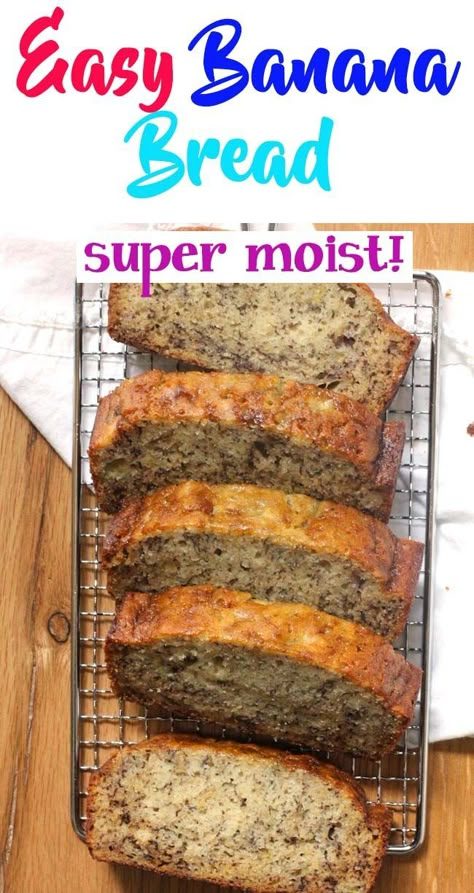 Banana Bread Recipe Oil Moist, Banana Bread Using Oil, Banana Bread Recipe Oil, Banana Bread Recipe With Oil, Banana Bread Oil, Best Easy Banana Bread, Super Moist Banana Bread Recipe, Banana Bread With Oil, School Lunchroom