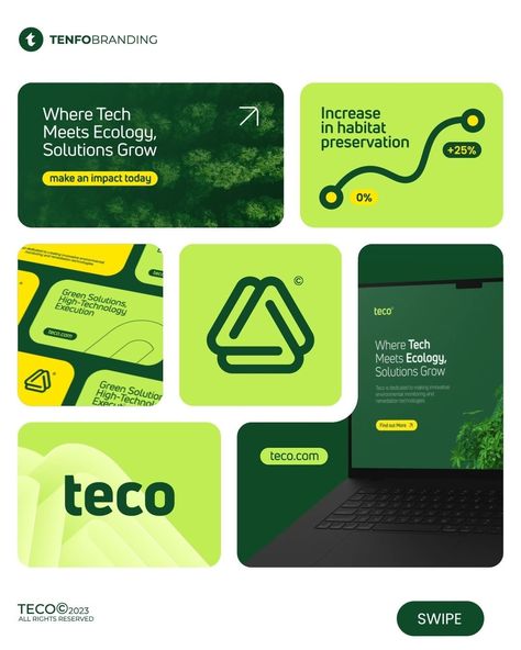 Logo & Visual Identity for TECO🔰 💢Teco is a company dedicated to creating innovative environmental monitoring and remediation… | Instagram Air And Water Pollution, Logo Visual Identity, Environment Logo, 2023 Logo, Identity Logo Design, Data Visualization Design, Logo Design Set, Logo Creator, Logo Presentation