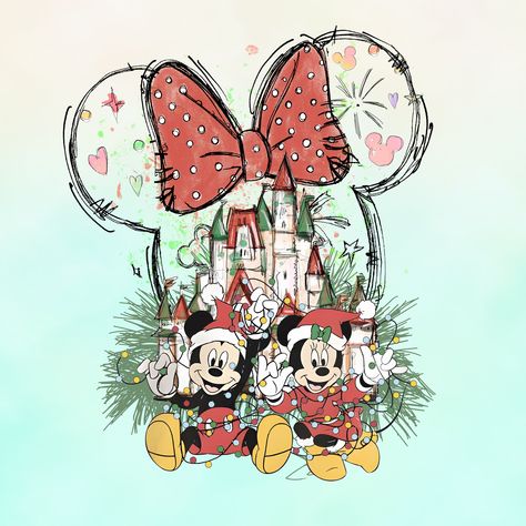 Christmas Disney Wallpaper, Disney Christmas Wallpaper, Mickey And Minnie Christmas, Christmas Castle, Disney Winter, Disney Xmas, Disney Characters Christmas, Disney Merry Christmas, Disney Poster