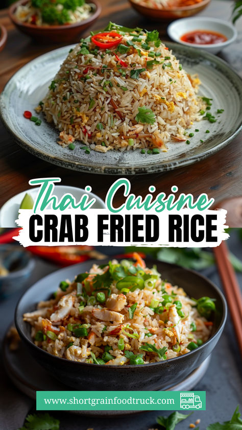 Discover delicious ways to serve this ultra-delicious in minutes Crab Fried Rice. It is a one-pan meal dining experience with exciting flavor combinations of seafood flavor! Crab Fried Rice Recipe Thai, Seafood Rice Bowl, Seafood Fried Rice Recipes, Crab And Rice Recipes, Seafood Rice With Crab And Shrimp, Crab Rice Bowl, Crab Rice Balls, Crab And Rice, Lobster Fried Rice