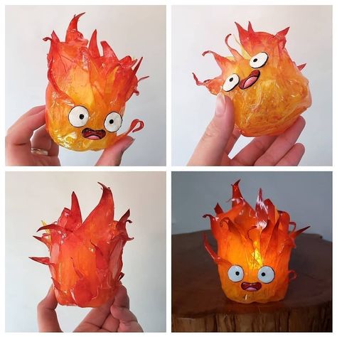 Cute Calcifer, Howl's Moving Castle Movie, Castle Movie, Castle Crafts, Montessori Ideas, Howl's Moving Castle, Studio Ghibli Movies, Geek Art, Ghibli Movies