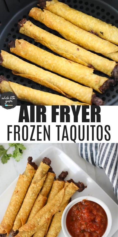 taquitos in air fryer pin for Pinterest Air Fry Taquitos Frozen, Six Sisters Stuff Air Fryer Recipes, Jose Ole Taquitos Air Fryer, Crispitos In Air Fryer, Frozen Taquitos In Air Fryer, Flautas In Air Fryer, Air Fry Taquitos, Air Fryer Taquitos Beef, Easy Air Fryer Food