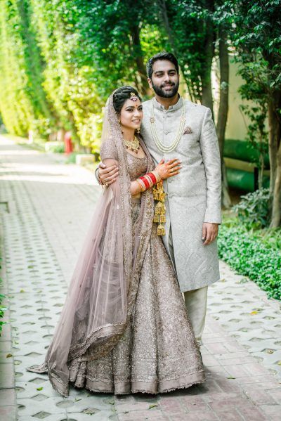 Beautiful Delhi Wedding With A Pretty Lilac Bride! | WedMeGood Boho Groom, Sikh Bride, Pengantin India, Couple Wedding Dress, Indian Wedding Couple Photography, Wedding Lehenga Designs, Indian Wedding Outfit, Indian Wedding Couple, Bridal Lehenga Collection