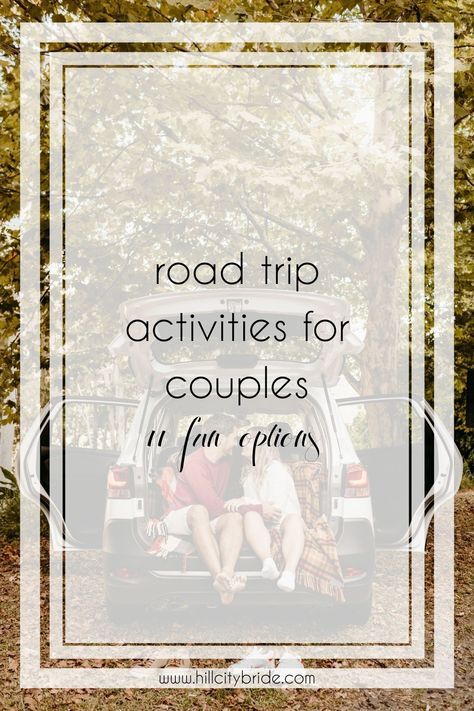 Heading out on a long journey? Our bucket list of road trip activities for couples will give you ideas for fun opportunities along the way! #travel #honeymoon #romantictravel #couplestravel #traveling #honeymooning #roadtrip #roadtrips #usaroadtrip #roadtripactivities Roadtrip Games For Couples Fun, Car Trip Activities, Road Trip Questions, Activities For Couples, Trip Activities, Travel Honeymoon, Ideas For Fun, Road Trip Activities, Road Trip Car