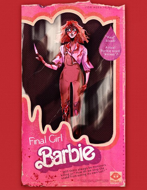 Barbenheimer Aesthetic, Barbie Horror, Hey Barbie, Tip Jar, Barbie Movie, Barbie Movies, Barbie Girl, Scary Movies, Funky Art