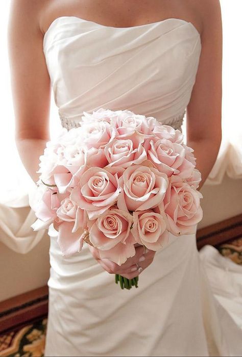 45 Glamorous Blush Wedding Bouquets That Inspire | Wedding Forward Pink Rose Wedding Bouquet, Blush Bouquet Wedding, Pink Wedding Colors, Summer Wedding Bouquets, Color Boards, Pink Rose Bouquet, Wedding Bouquets Pink, Rose Wedding Bouquet, Wedding Pink