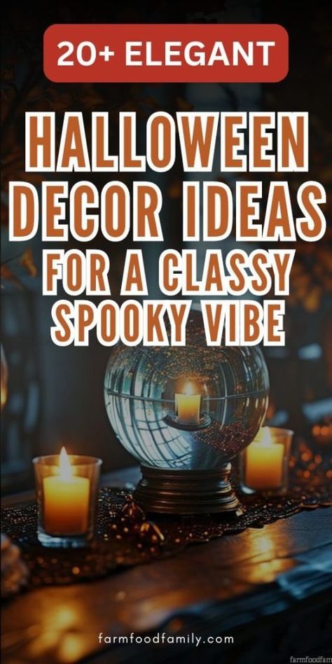 20 Elegant Halloween Decor Ideas for a Spooky Yet Stylish Home 45 Halloween Sophisticated Decor, Simple Elegant Halloween Decor, Non Tacky Halloween Decor, Witchcraft Halloween Decor, Enchanted Halloween Decor, Halloween Lights Indoor Ideas, Goth Fall Decor, High End Halloween Decor, Halloween Lantern Ideas