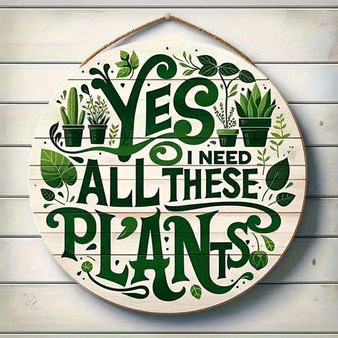 Faster shipping. Better service Wall Hanging Decorations, Wooden Door Sign, Plant Signs, Wood Signs Sayings, Plants Quotes, Plants Wall, Whimsical Wall Art, Art Fantaisiste, Fa Fal