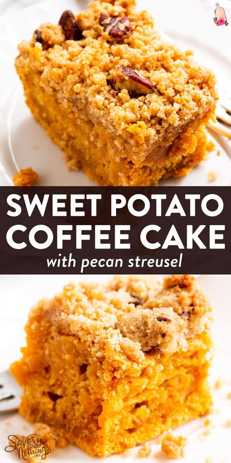 Sweet Potato Pastry Recipes, Desserts With Potatoes, Easy Sweet Potato Cake Recipe, Sweet Potato Sweets, Sweet Potato Bars Desserts, Yam Dessert Recipes, What To Do With Sweet Potatoes, Sweet Potato Cornbread Recipes, Sweet Potato Coffee Cake