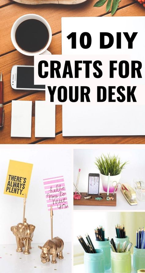 Make your desk decor look amazing with these easy and quick diy projects. There's so many pretty holders to make. You'll LOVE all of these easy diy crafts for your desk. #crafts #deskdecor Diy Desk Accessories Office, Crafts For Office Decor, Diy Desk Decor Ideas Crafts Office, Diy Office Accessories, Dollar Tree Office Decor Easy Diy, Pretty Desk Ideas, Diy Office Desk Decor, Diy Desk Decor Ideas Crafts, Desk Diy Decor