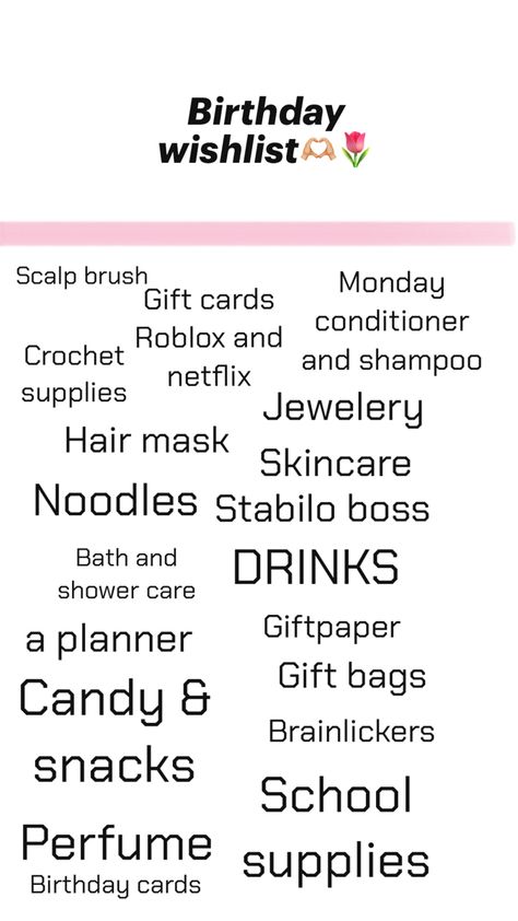 Ideas what do get someone for their bday or your birthday Scalp Brushing, Planner Gift, Stabilo Boss, Birthday Wishlist, Hair Mask, Gift Bags, Birthday Cards, Gift Card, Conditioner