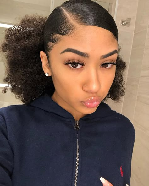 Gel Hairstyles, Cabello Afro Natural, Edges Hair, Cute Curly Hairstyles, Smink Inspiration, Natural Hair Styles Easy, Slick Hairstyles, Penteado Cabelo Curto, 짧은 머리