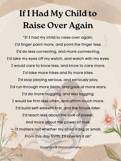 Touching and inspiring poem about parenting by Diana Loomans Parents Poem, Strict Parents, Kids Poems, Christian Parenting, New Parents, No Response, Poetry, Parenting, Quotes