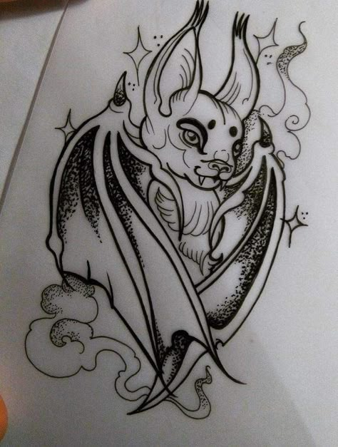 Witchy Animal Tattoo, Taxidermy Tattoo Ideas, Spooky Forearm Tattoo, Satanic Tattoo Design Ideas, Bat Tattoo Stencil, Bat Tattoo Gothic, Cute Bat Drawing, Cute Bat Tattoo, Bat Tattoo Design