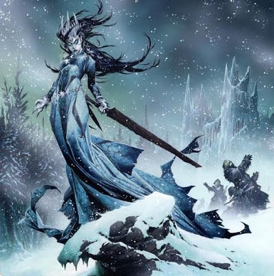 The Other Side blog: Koliada, The Winter Witch for D&D 5 Wayne Reynolds, Ice Witch, Creature Fantasy, D D Monsters, Fantasy Rpg, Fantasy Artwork, Magazine Art, Fantasy Creatures, The Snow