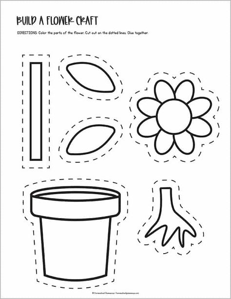 Printable Parts of a Flower Worksheets For Kids Spring Plants Crafts Preschool, Plants 1st Grade, Plant Cycle Worksheet, Plants Worksheets For Preschool, Prek Plant Activities, Parts Of A Plant Activities Kindergarten, Plant Craft Kindergarten, Spring Worksheet For Preschool, Plants Preschool Activities Free Printable