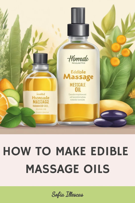 How to Make Edible Massage Oils Edible Massage Oil Recipe, Diy Massage Oil Recipes, Massage Oil Recipe, Body Oil Recipe, Massage Oils Recipe, Diy Massage Oil, Message Oil, Massage Ideas, Spice Up Your Love Life