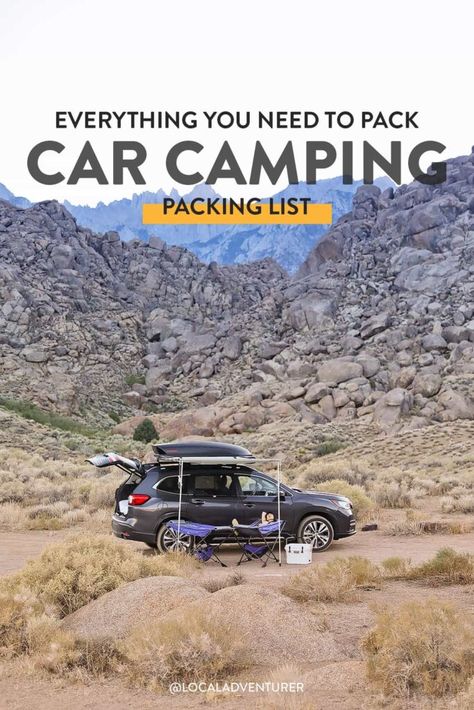 21 Car Camping Essentials - Everything You Need to Pack Car Camping Setup, What To Take Camping, Camping Supply List, Car Camping Essentials, Camping Setup, Camping Essentials List, Minivan Camping, Suv Camping, Camping Diy