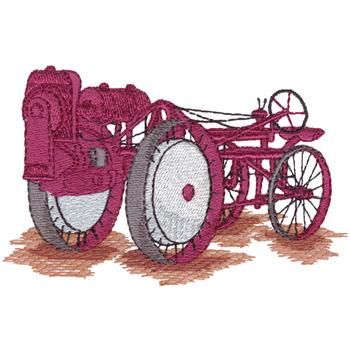 Farm Embroidery, Classic Tractor, Machine Embroidery Thread, Red Tractor, Machine Pattern, Machine Embroidery Projects, Learn Embroidery, Types Of Embroidery, Sewing Embroidery Designs