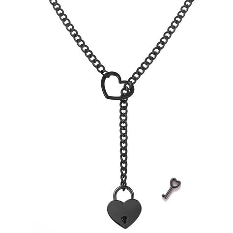 PRICES MAY VARY. Slip chain necklace:: Our anti slip chain necklace is meticulously crafted for humans, combining classic chain shapes with innovative heart shaped O-ring decorations. This non slip necklace is made of stainless steel metal, ensuring durability and will not fade when worn for a long time. Heart lock with key design: This non slip chain necklace comes in two lengths, 25 inches and 31.5 inches, which can meet the needs of most people. Easy to Wear : Our anti slip chain necklace is Slip Chain Necklace, Slip Chain, Heart Lock, Friends Are Like, Key Design, Love Necklace, Handmade Necklace, Steel Metal, Star Shape