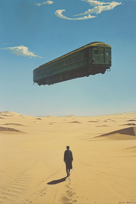 train,surreal,collage,surrealism,fantasy,surreal art,vintage,dream,train art,passenger train,sand,steampunk,retro Train Surrealism, Vintage Train Aesthetic, Train Collage, Surrealism Photoshop, Desert Collage, Fantasy Train, Vintage Train Travel, Aesthetic Arizona, Surrealism Landscape