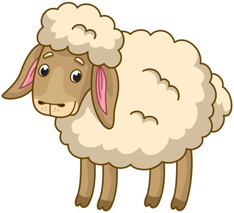 Sheep Outline, Cartoon Farm Animals, Lips Cartoon, Cartoon Character Clipart, Sheep Clipart, Animal Cartoons, Sheep Face, Sheep Vector, Sheep Cartoon