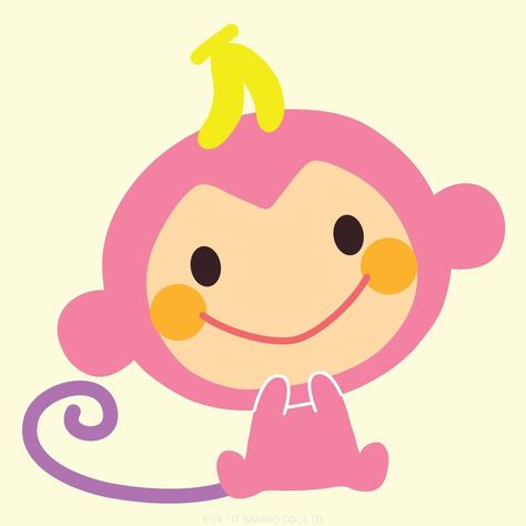 See this Instagram photo by @sanrio • 4,318 likes Pink Monkey, Pink Monkeys, Monkey Art, Cute Monkey, Kitty Wallpaper, Hello Kitty Collection, Purim, Cartoon Profile Pics, Fun Loving